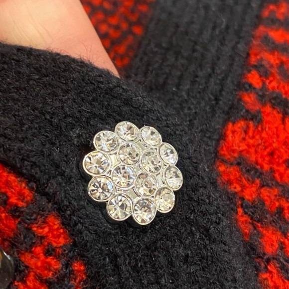 KIKIT red plaid button down crop cardigan jacket - Picture 10 of 14